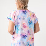 Wielokolorowa-bluzka-damska-plus-size-z-krótkim-rękawem 44-54 (2)