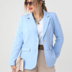 Żakiet damski plus size klasyczny NIEBIESKI 42-50 (1)