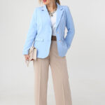 Żakiet damski plus size klasyczny NIEBIESKI 42-50 (2)