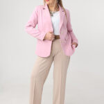 Żakiet damski plus size klasyczny RÓŻOWY 42-50 (1)