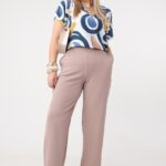 Spodnie damskie duże rozmiary eleganckie wysoki stan