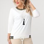 Bluzka damska plus size biała casual