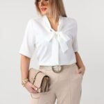 Elegancka bluzka dla puszystych