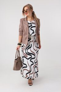 Sukienka damska XXL długa dzianinowa