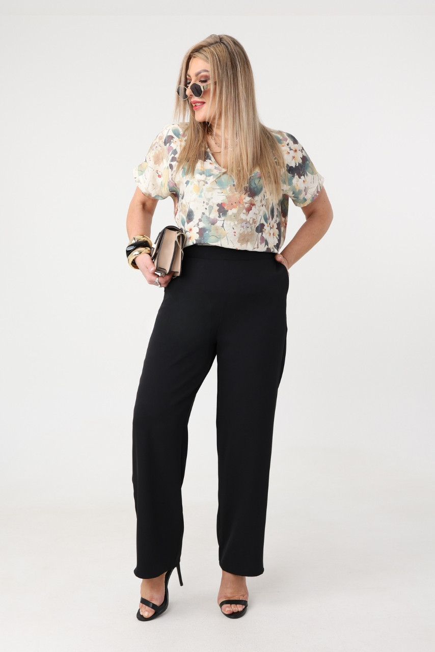 Spodnie damskie duże rozmiary eleganckie wysoki stan