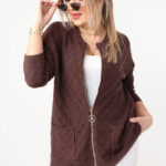 Sweter dla puszystych dzianinowy elegancki