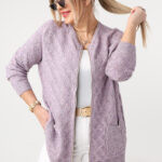 Sweter dla puszystych dzianinowy elegancki