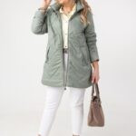 Kurtka damska plus size pikowana na sezon przejściowy
