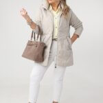 Kurtka damska plus size pikowana na sezon przejściowy