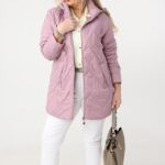 Kurtka damska plus size pikowana na sezon przejściowy