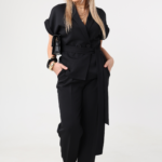 Komplet damski elegancki plus size czarny 42-52