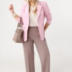 Spodnie damskie duże rozmiary eleganckie wysoki stan