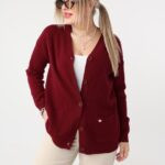 Sweter dla puszystych dzianinowy elegancki