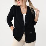 Sweter dla puszystych dzianinowy elegancki