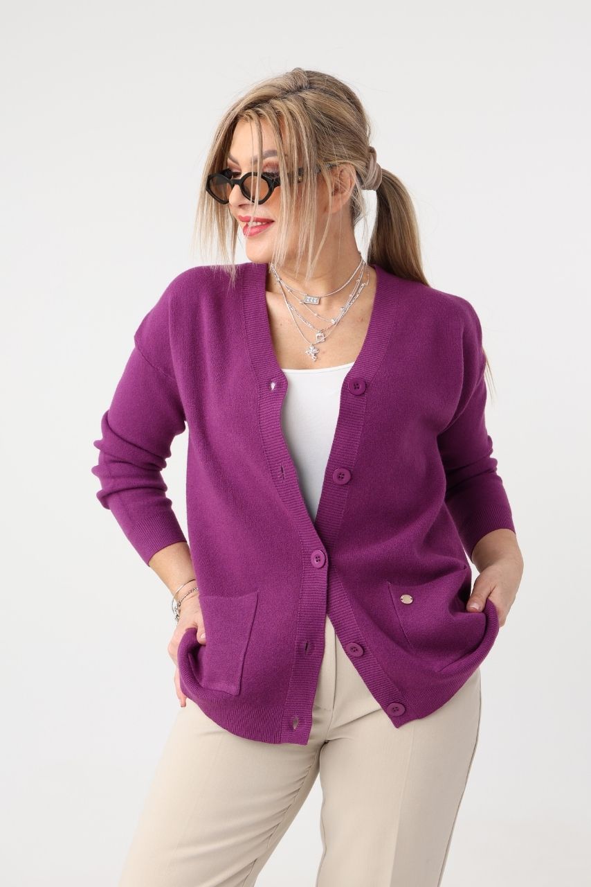 Sweter dla puszystych dzianinowy elegancki