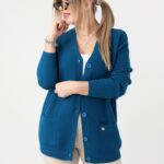 Sweter dla puszystych dzianinowy elegancki