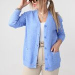 Sweter dla puszystych dzianinowy elegancki