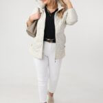 Kurtka damska plus size pikowana na sezon przejściowy