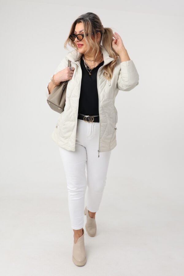 Kurtka damska plus size pikowana na sezon przejściowy