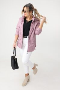 Kurtka damska plus size pikowana na sezon przejściowy