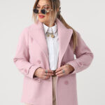 różowy płaszcz przejściowy plus size na guziki 42-46 (4)