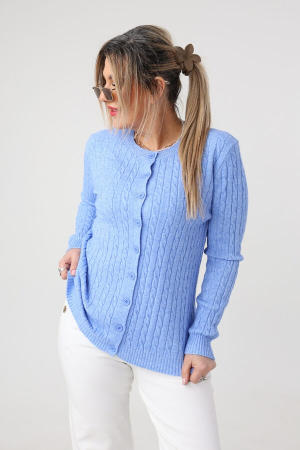 Sweter dla puszystych dzianinowy elegancki