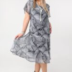 Lekka sukienka plus size szyfonowa