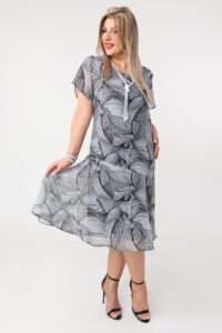 Lekka sukienka plus size szyfonowa