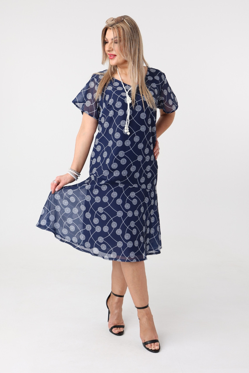 Lekka sukienka plus size szyfonowa