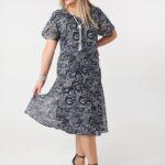 Lekka sukienka plus size szyfonowa