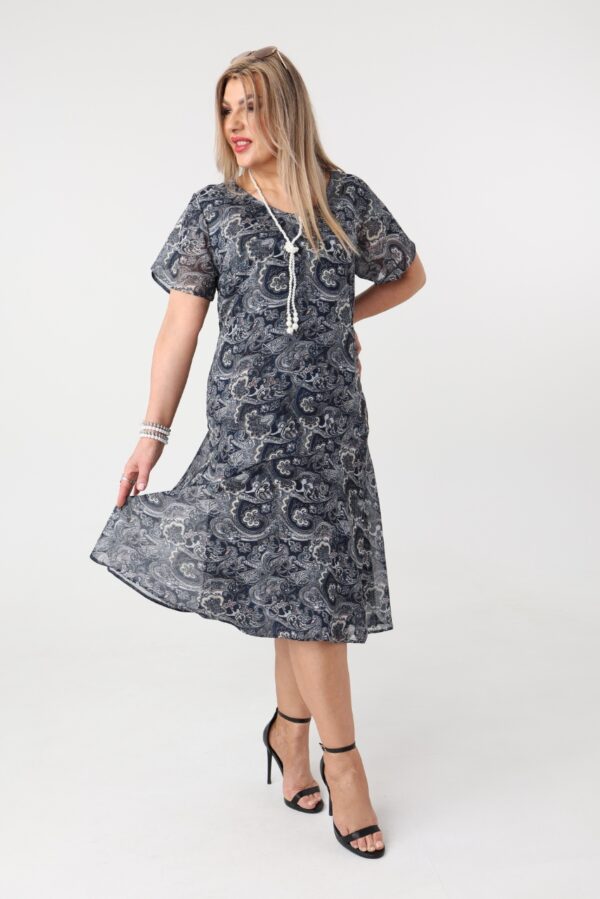 Lekka sukienka plus size szyfonowa