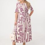 sukienka rozkloszowana plus size do pracy, sukienka luźna duży rozmiar 44-50 dla puszystych