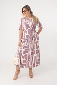 sukienka rozkloszowana plus size do pracy, sukienka luźna duży rozmiar 44-50 dla puszystych