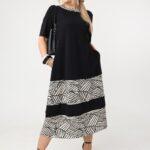 zwiewna-sukienka-trapezowa-plus-size-czarno-bezowa (6)