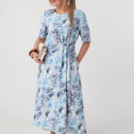 Sukienka koktajlowa plus size rozkloszowana