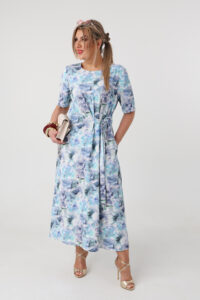 Sukienka koktajlowa plus size rozkloszowana