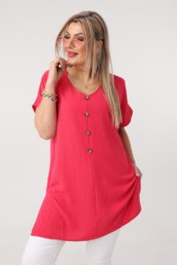 Amarantowa tunika letnia