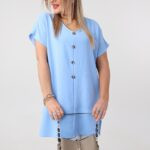 Błękitna tunika letnia