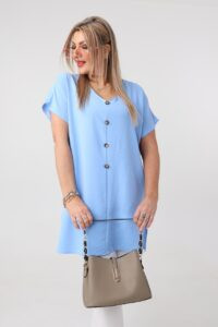 Błękitna tunika letnia