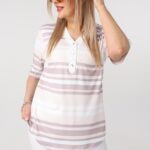 Bluzka damska duże rozmiary w paski
