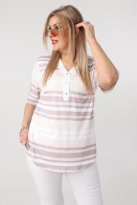 Bluzka damska duże rozmiary w paski