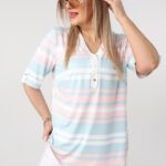 Bluzka damska duże rozmiary w paski