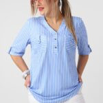Bluzka damska duże rozmiary w paski