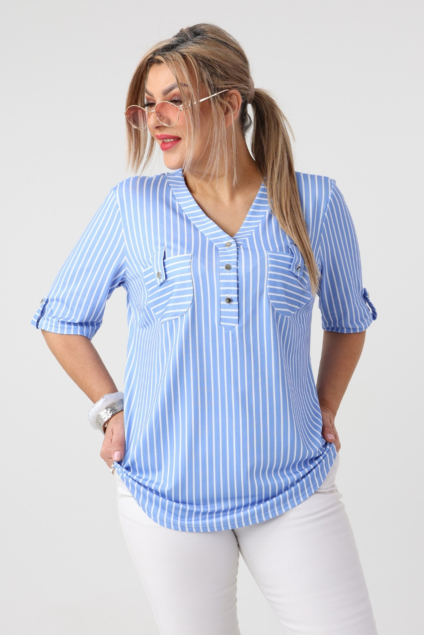 Bluzka damska duże rozmiary w paski
