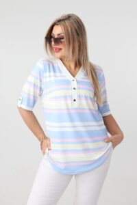 Bluzka damska duże rozmiary w paski