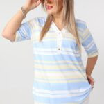 Bluzka damska duże rozmiary w paski