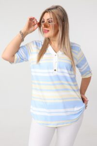 Bluzka damska duże rozmiary w paski