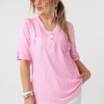 Bluzka damska duże rozmiary w paski