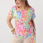 Bluzka dla puszystych luźny fason