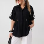 Bluzka damska duże rozmiary koszulowa styl casual